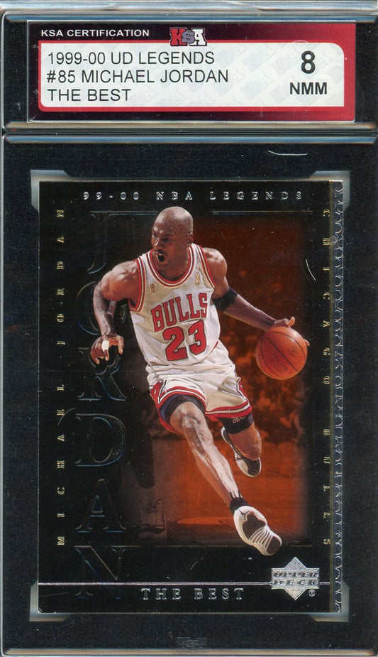 1999/00 Upper Deck Legends Michael Jordan The Best #85 Graded Card KSA 8
