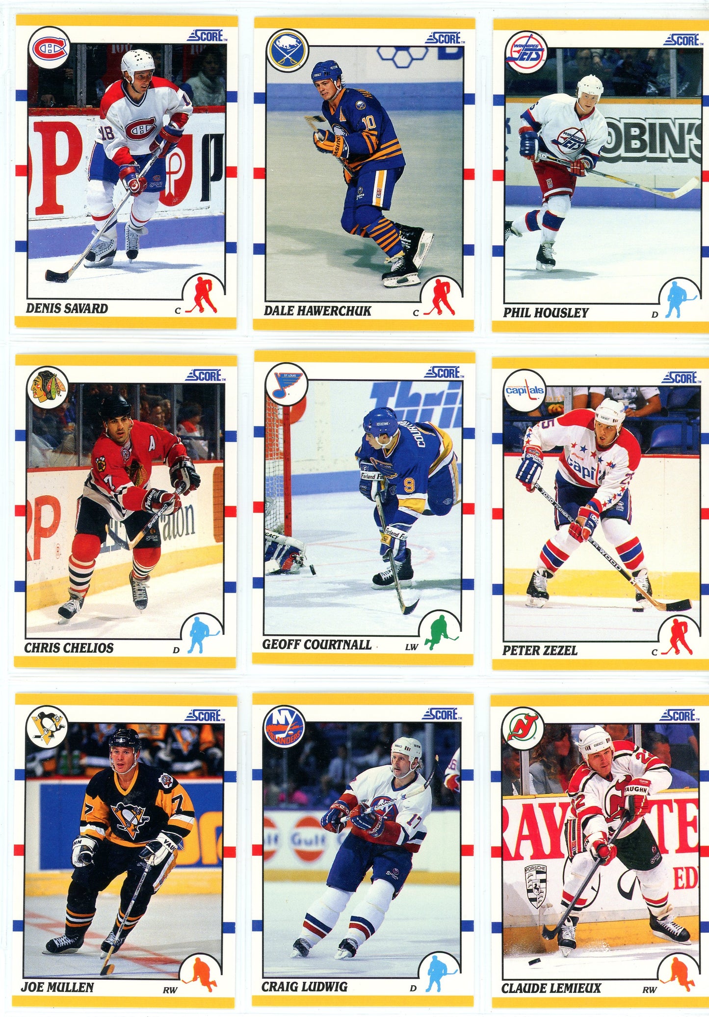 1990/91 Score Canadian Hockey Card Master Set With Bonus (598 Cards) Bilingual