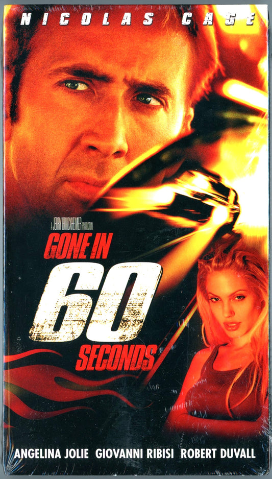 Gone in 60 Seconds (2000) Nic Cage Angelina Jolie Vintage VHS Tape Sealed