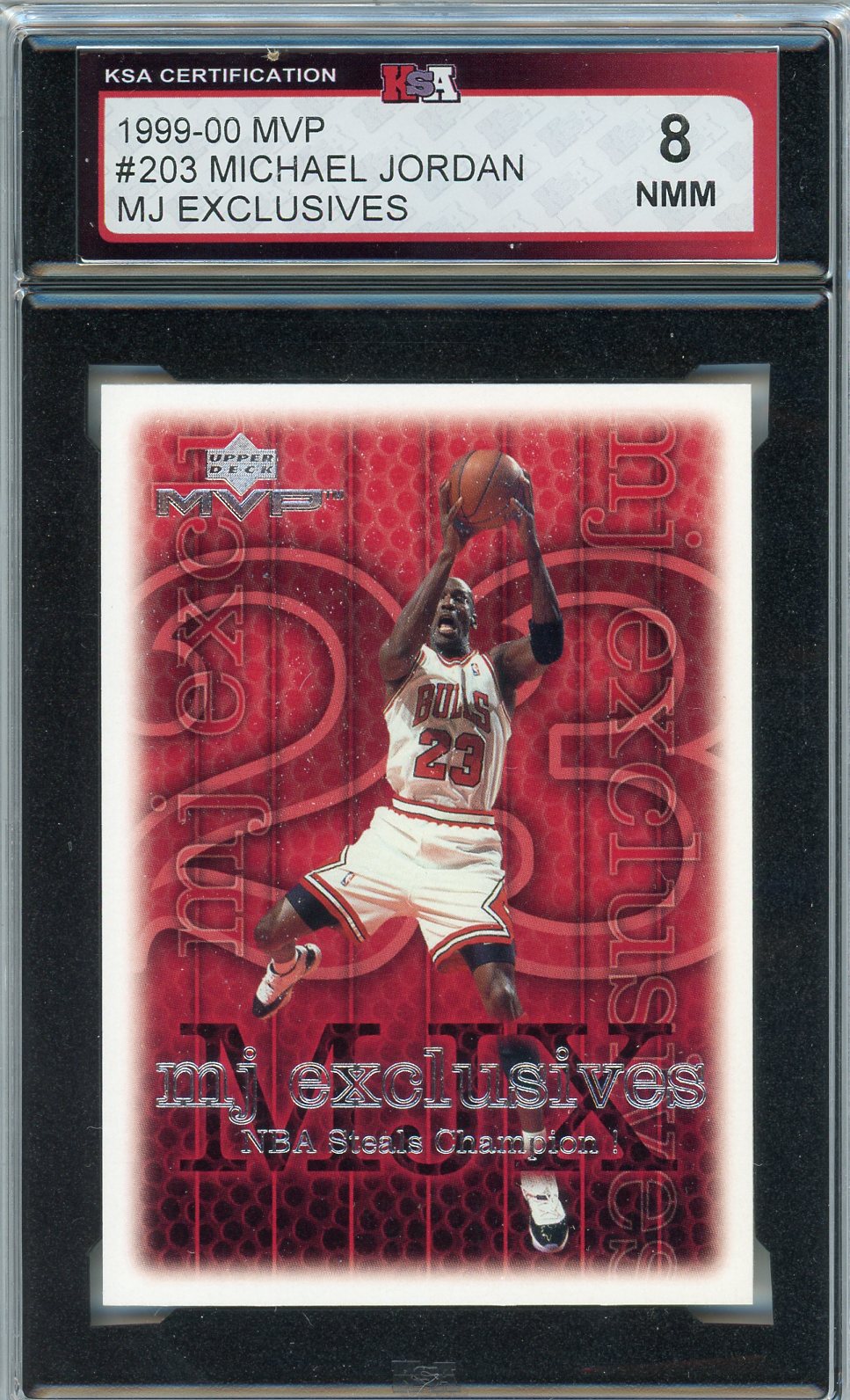 1999/00 UD MVP MJX Michael Jordan Graded Card #203 KSA 8