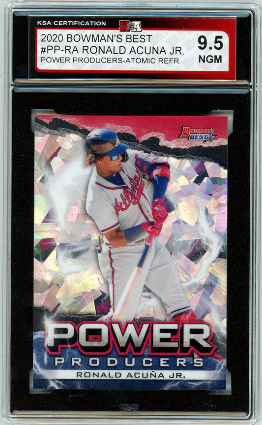 2020 Bowman's Best Ronald Acuna Jr. Power Producers Graded Card #PP-RA KSA 9.5