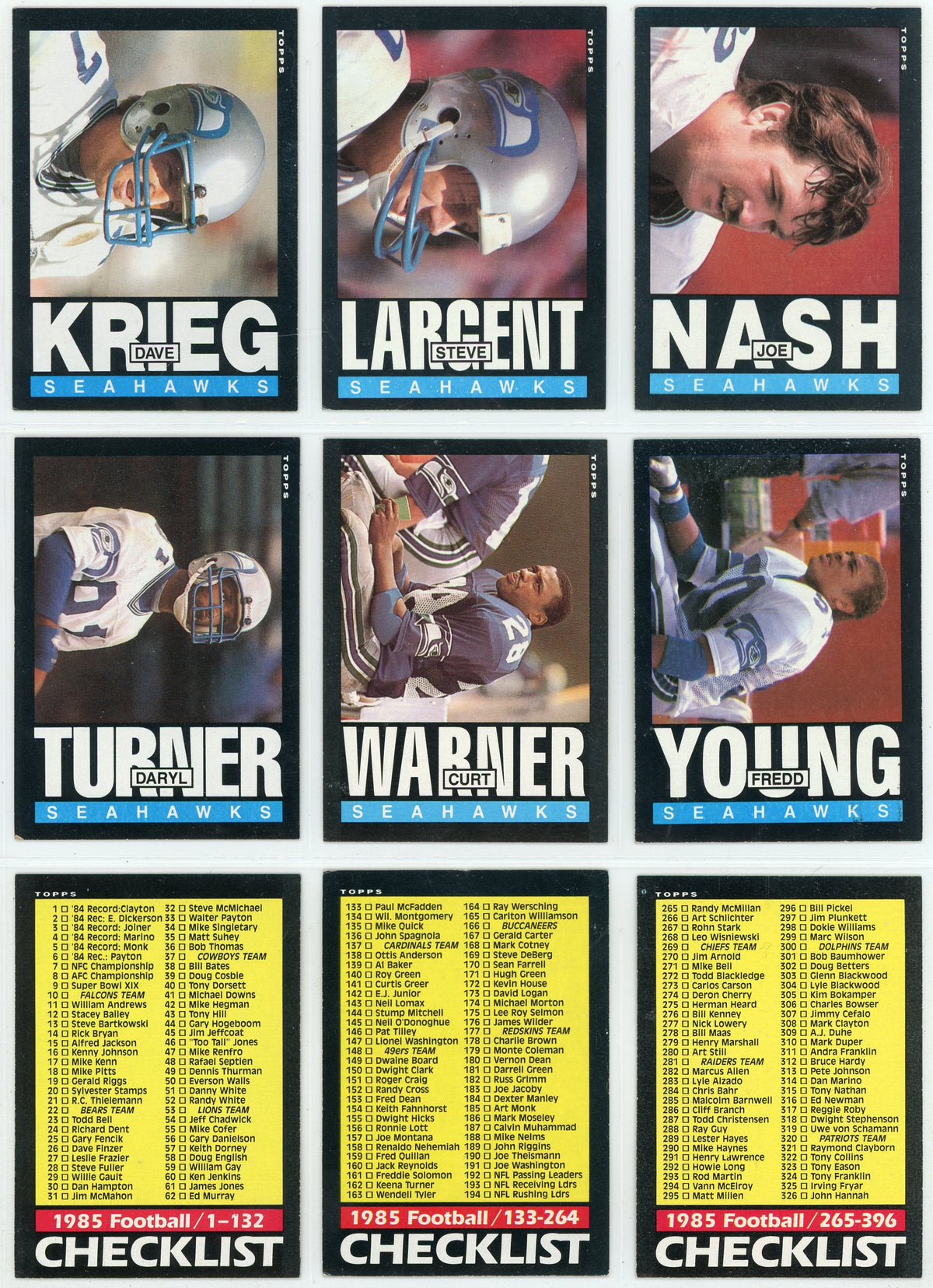 1985 Topps NFL Football Card Complete Set (396 Cards) Pack Fresh
