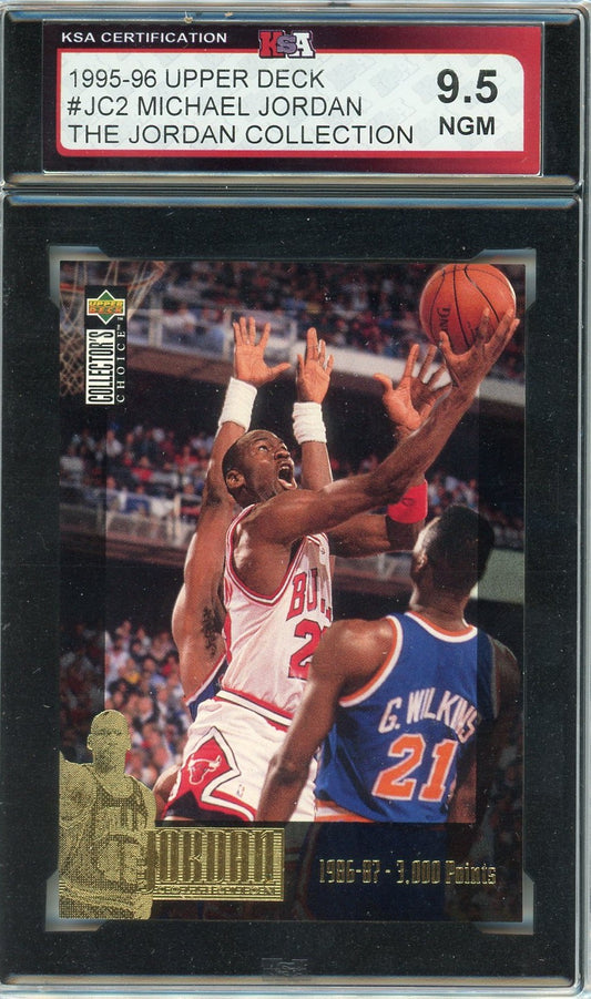 1995/96 Upper Deck Michael Jordan The Jordan Collection Graded Card #JC2 KSA 9.5