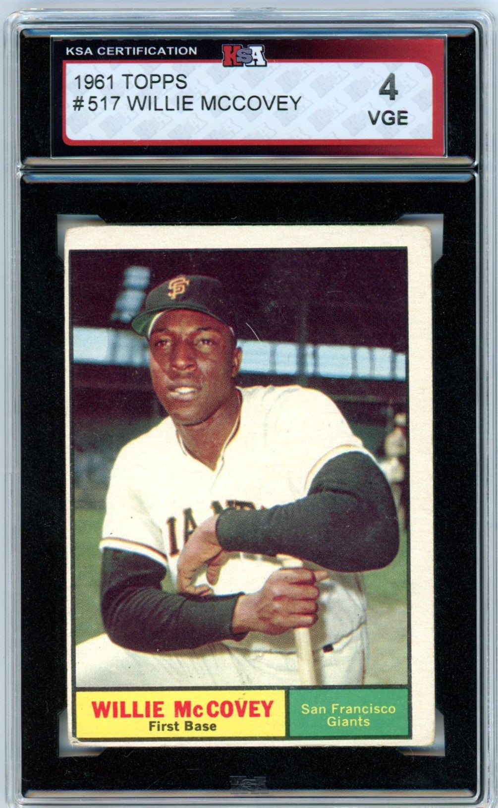 1961 Topps Willie McCovey #517 Graded Baseball Card KSA 4