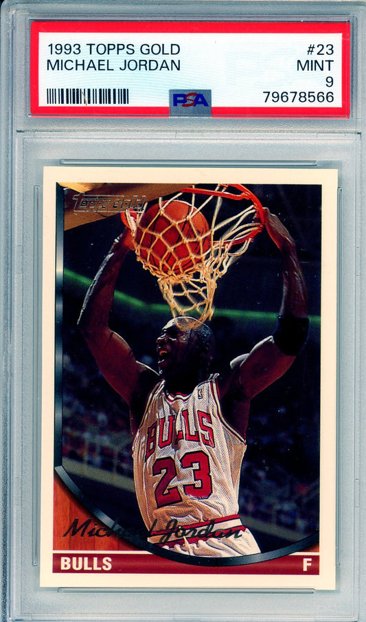 1993 Topps Gold Michael Jordan #23 Graded Card PSA 9