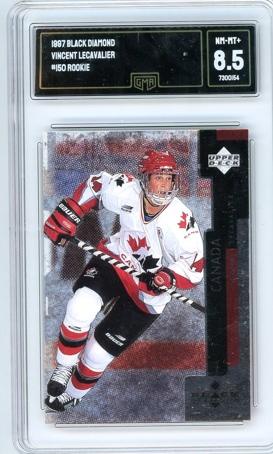 1997 Black Diamond Vincent Lecavalier Graded Rookie Card #150 GMA 8.5