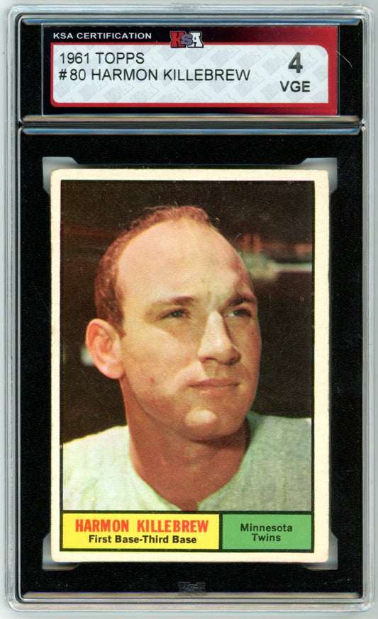 1961 Topps Harmon Killebrew #517 Graded Baseball Card KSA 4