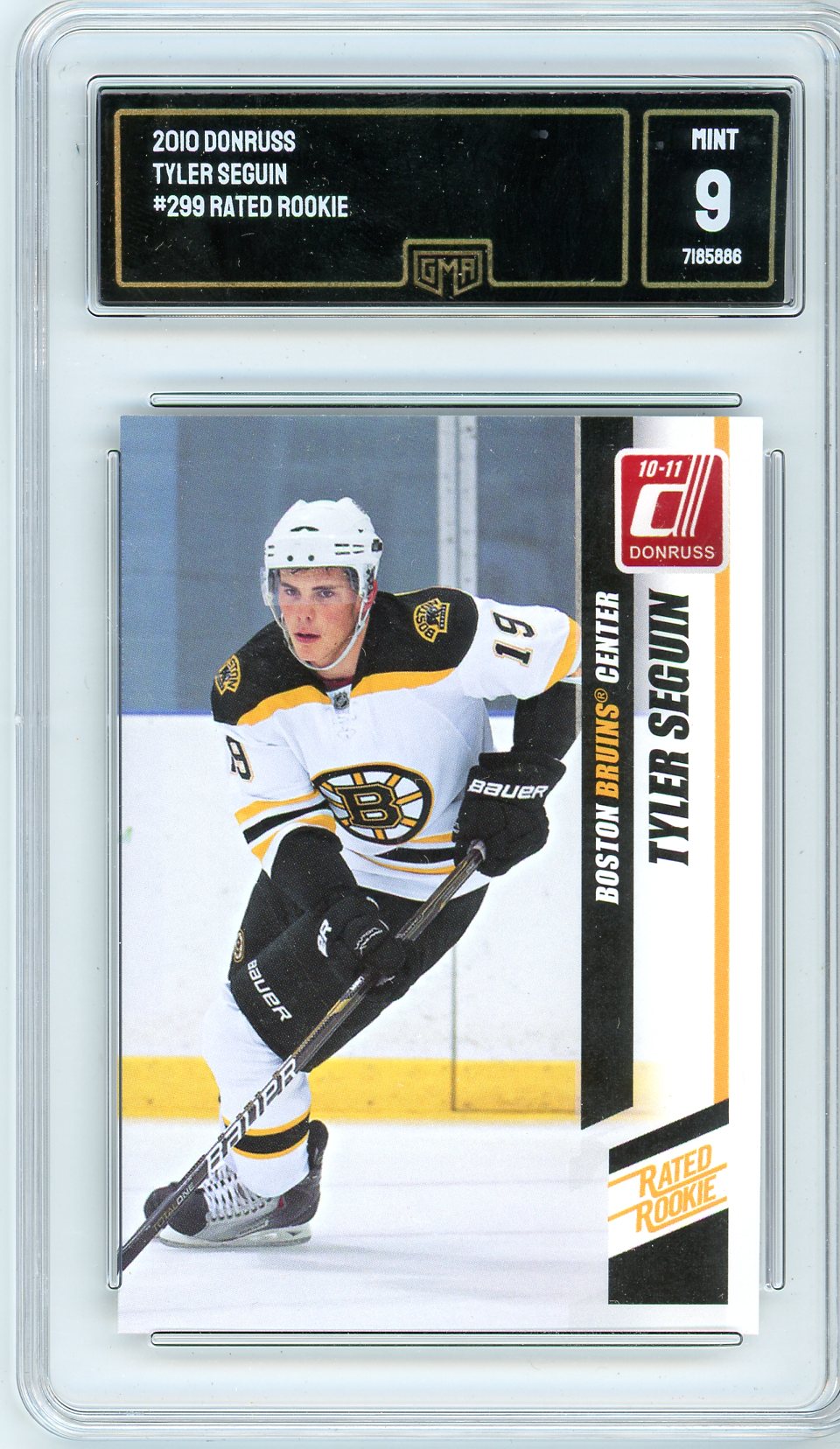 2010 Donruss Tyler Seguin Graded Rookie Card #299 GMA 9