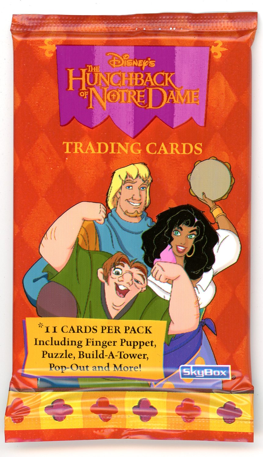 1996 Skybox Disney's Hunchback of Notre Dame Trading Cards Wax Pack (11 Cards)