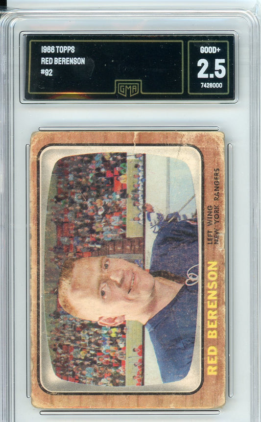 1966 Topps Red Berenson #92 Graded Card GMA 2.5