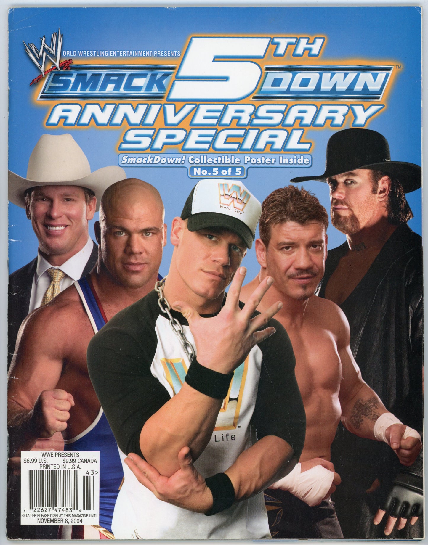 WWE Smackdown 5th Anniversary Special Vintage Wrestling Magazine (2004) No Poster