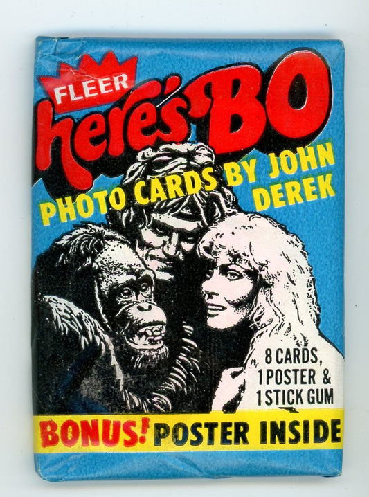 1981 Fleer Here's Bo Trading Cards Wax Pack (8 Cards)