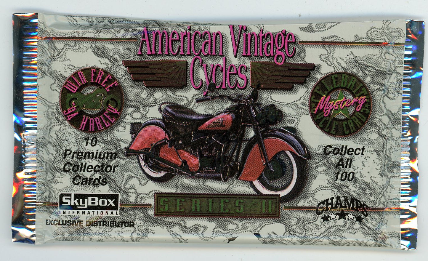 1993 Skybox American Vintage Cycles Trading Card Wax Pack (10 Cards)