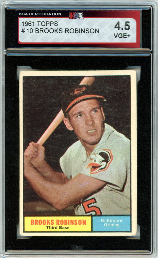 1961 Topps Brooks Robinson #10 Graded Baseball Card KSA 4.5