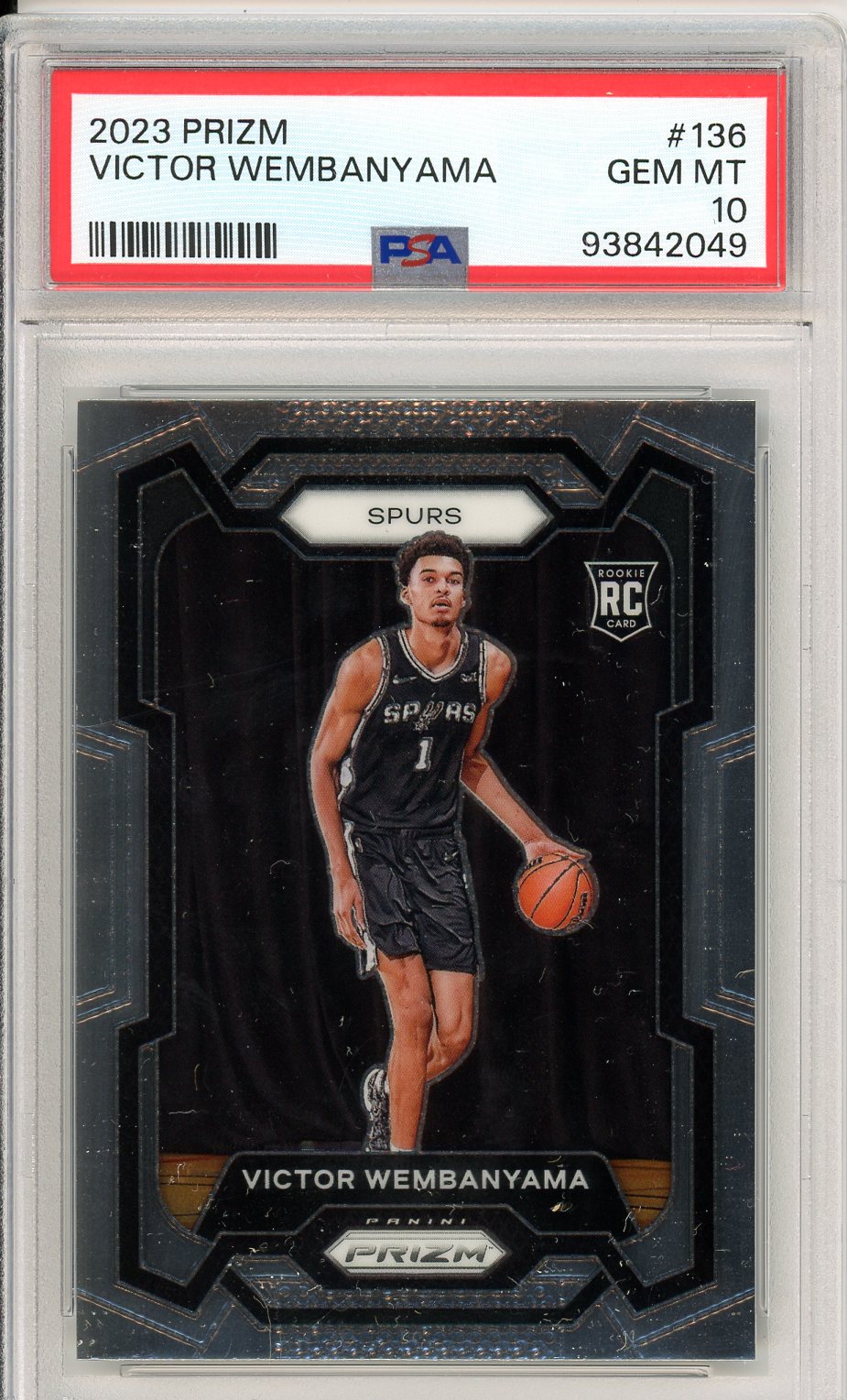 2023 Prizm Victor Wembanyama Graded Rookie Card #136 PSA 10