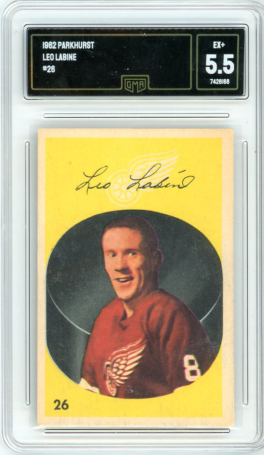 1962 Parkhurst Leo Labine Graded Card #26 GMA 5.5