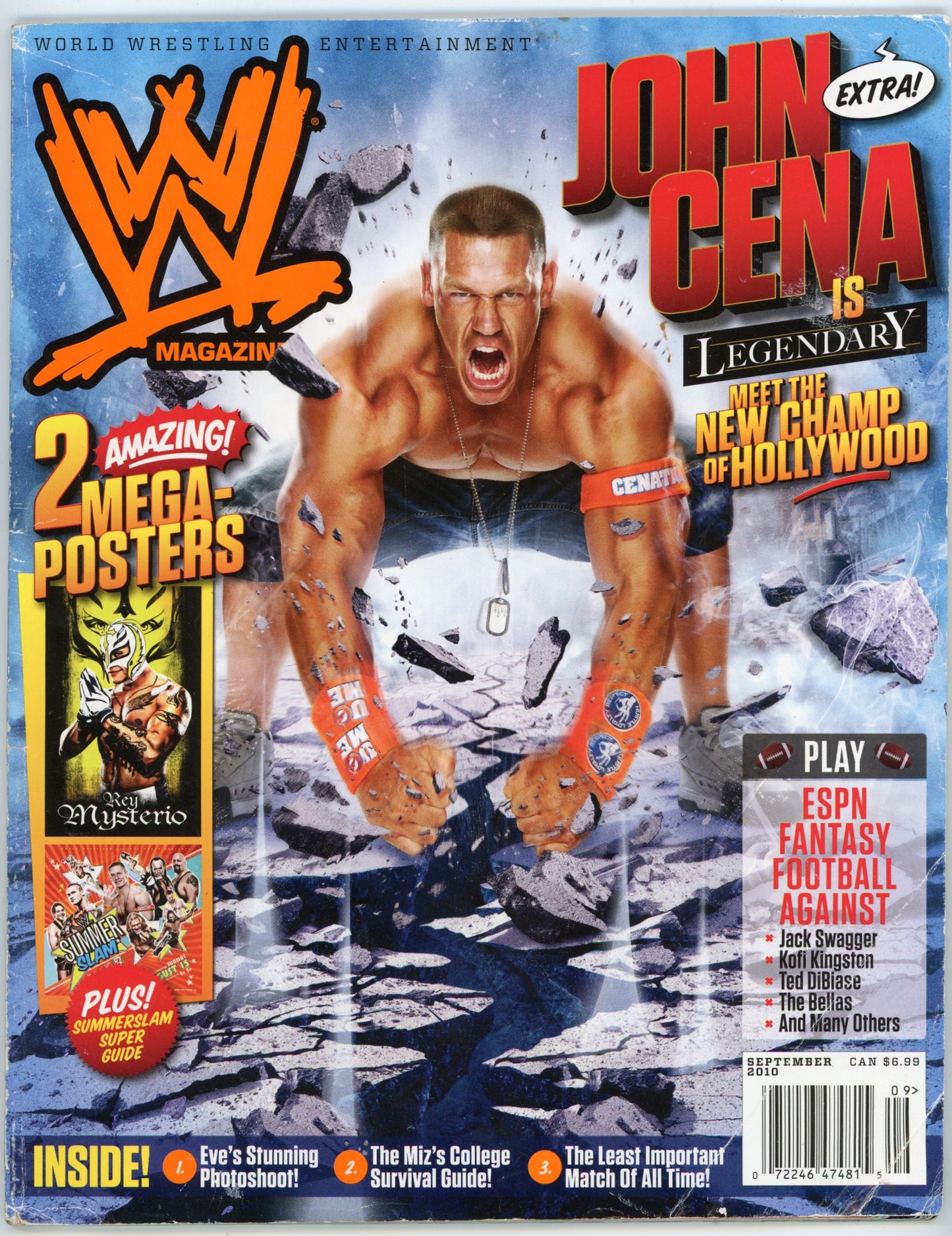 WWE Vintage Wrestling Magazine (September 2010) John Cena Cover