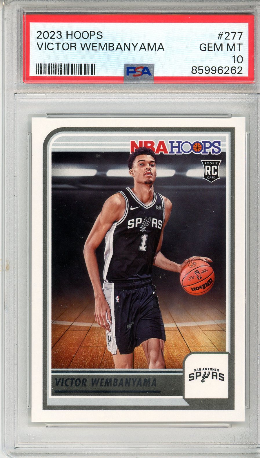 2023 NBA Hoops Victor Wembanyama Graded Rookie Card #277 PSA 10