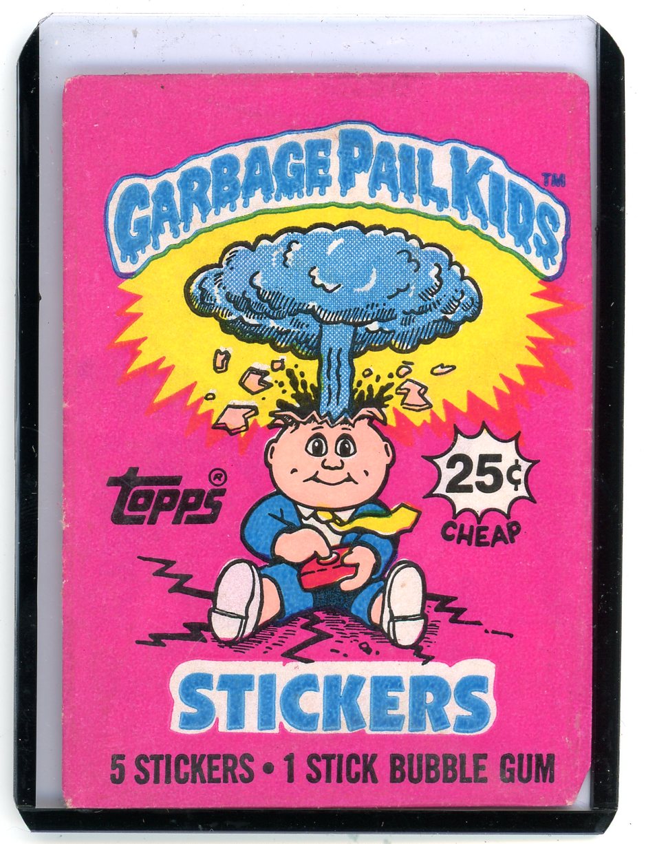 1985 Topps Garbage Pail Kids Stickers Unponed Wax Pack (5 Stickers)