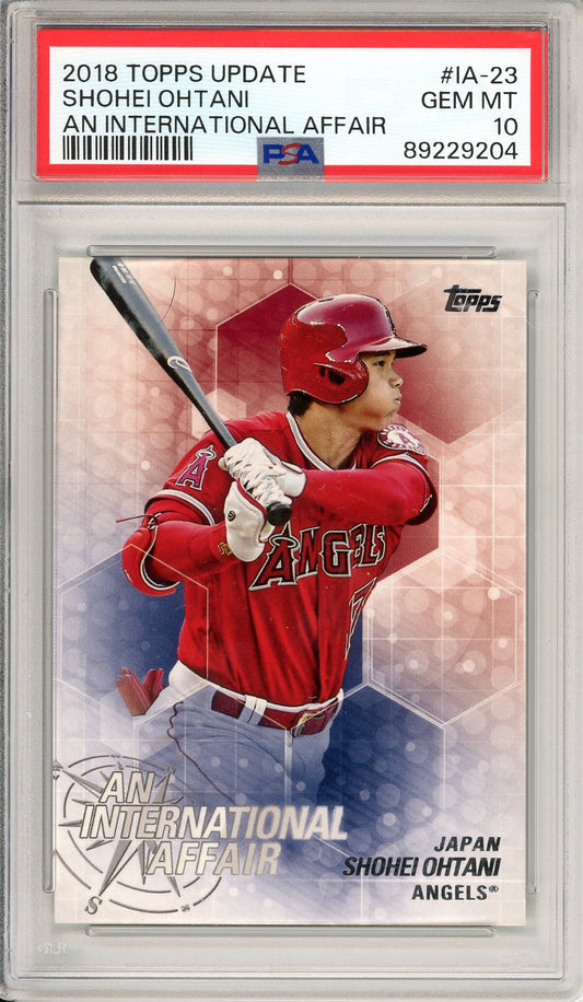 2018 Topps Update Shohei Ohtani Graded Rookie Card #IA-23 PSA 10