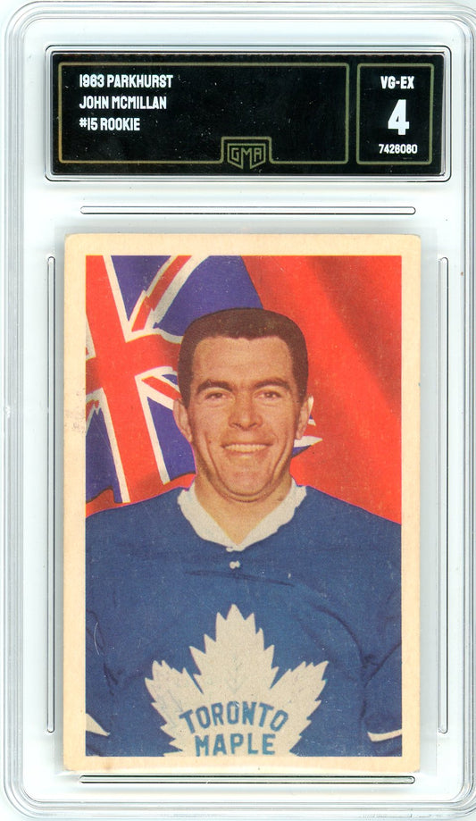 1963 Parkhurst John McMillan Graded Rookie Card #15 GMA 4