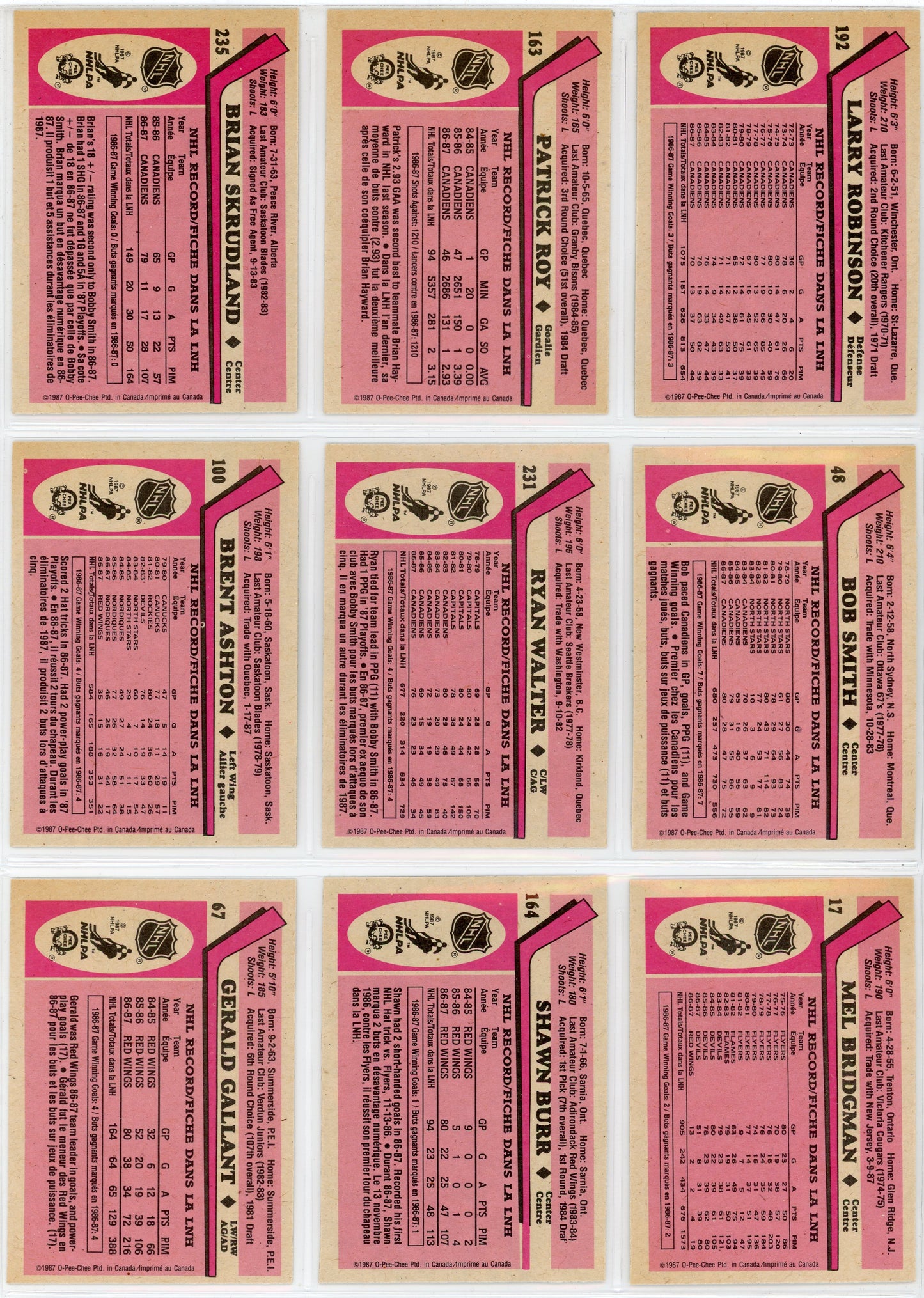 1987/88 OPC O-Pee-Chee NHL Hockey Complete Set (264 Cards)