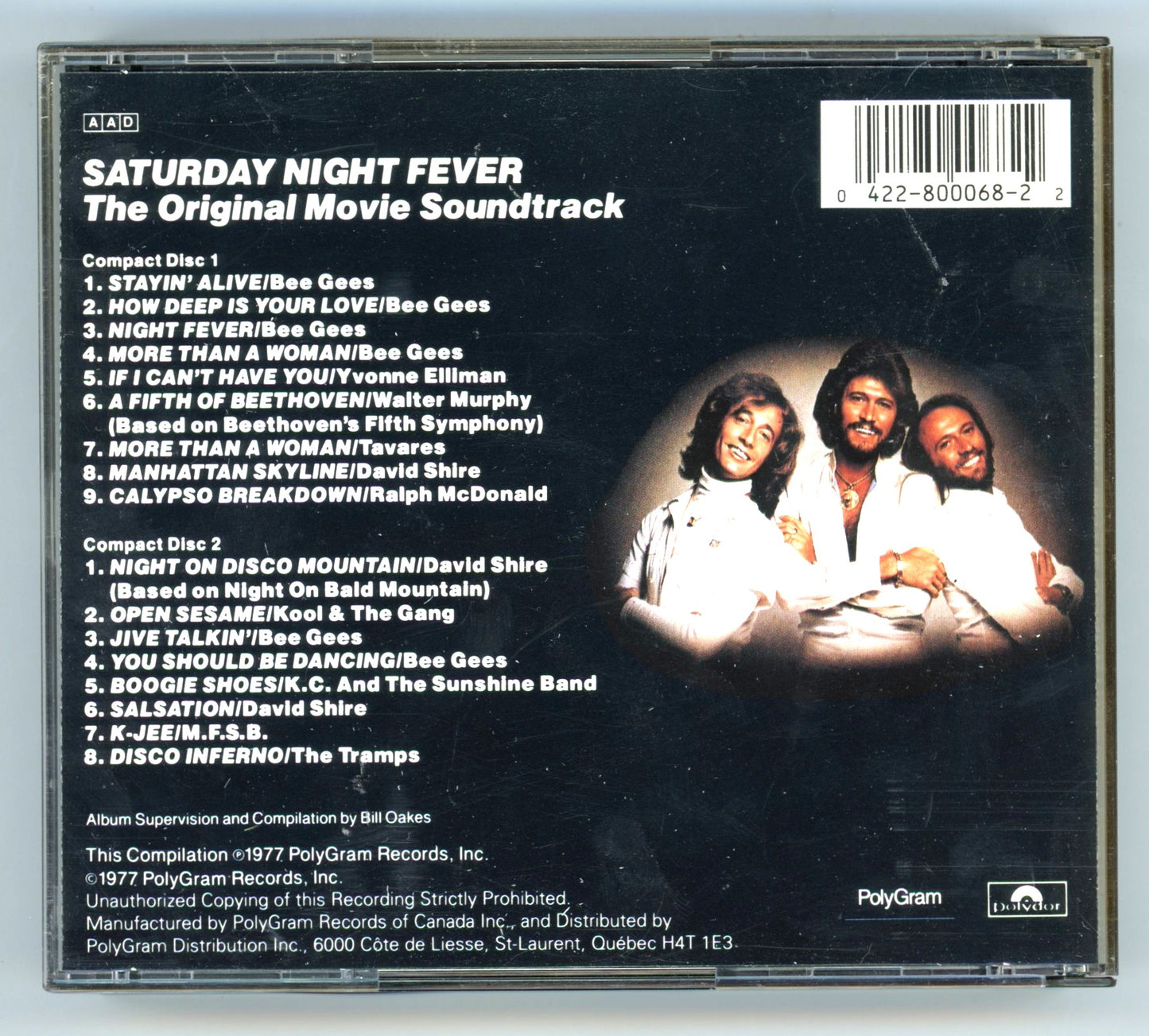 Saturday Night Fever (1977) Motion Picture Soundtrack Vintage CD 2-Disc Set