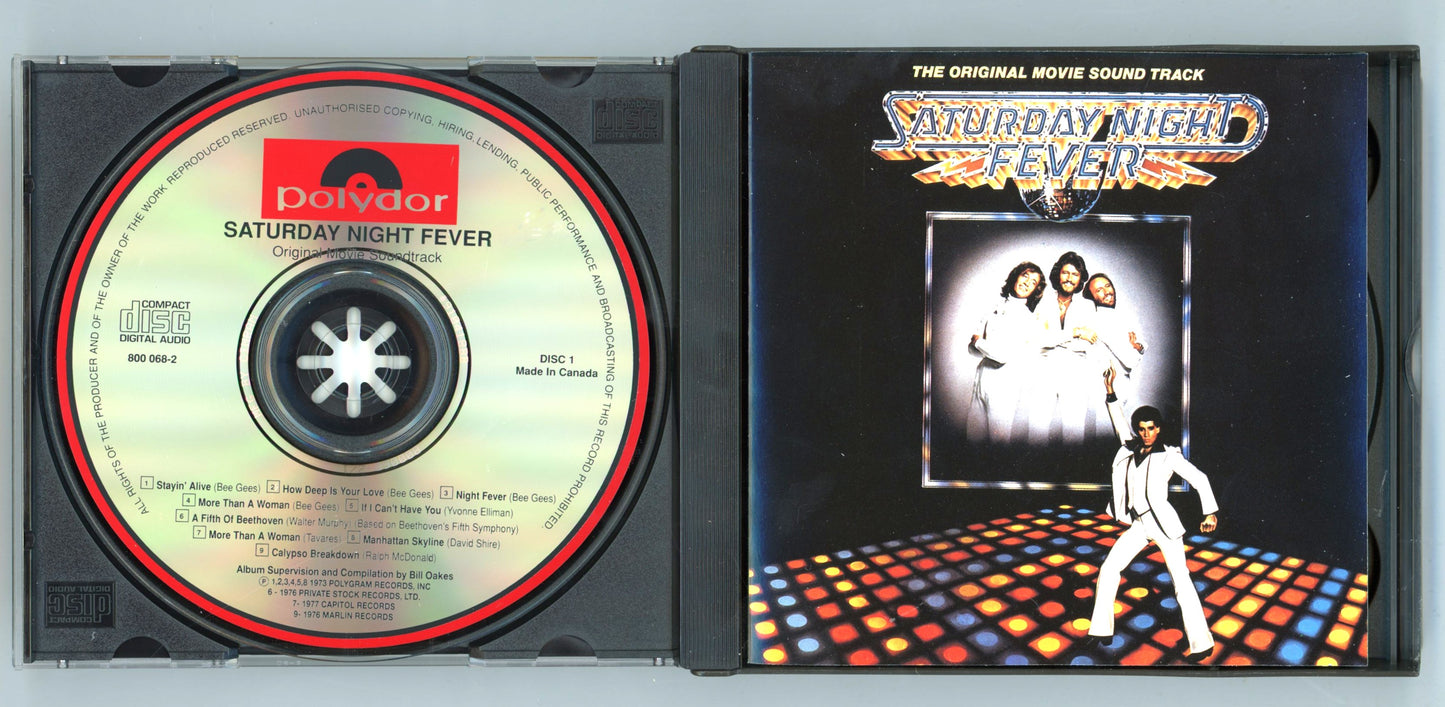 Saturday Night Fever (1977) Motion Picture Soundtrack Vintage CD 2-Disc Set