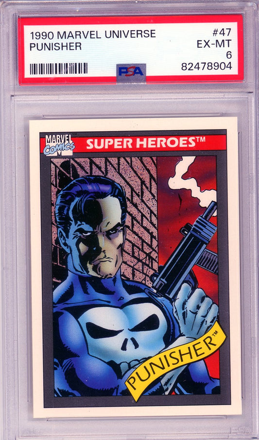 1990 Marvel Universe Punisher #47 Graded Card PSA 6