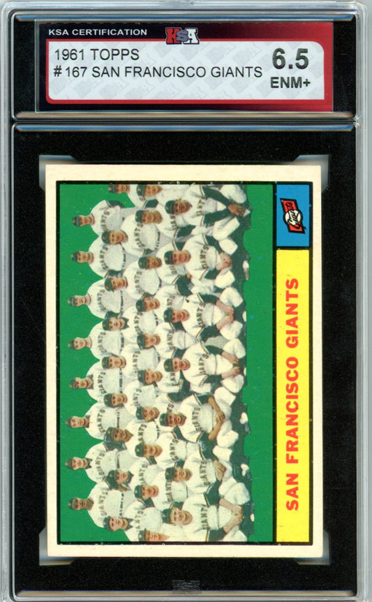 1961 Topps San Francisco Giants #167 Graded Baseball Card KSA 6.5