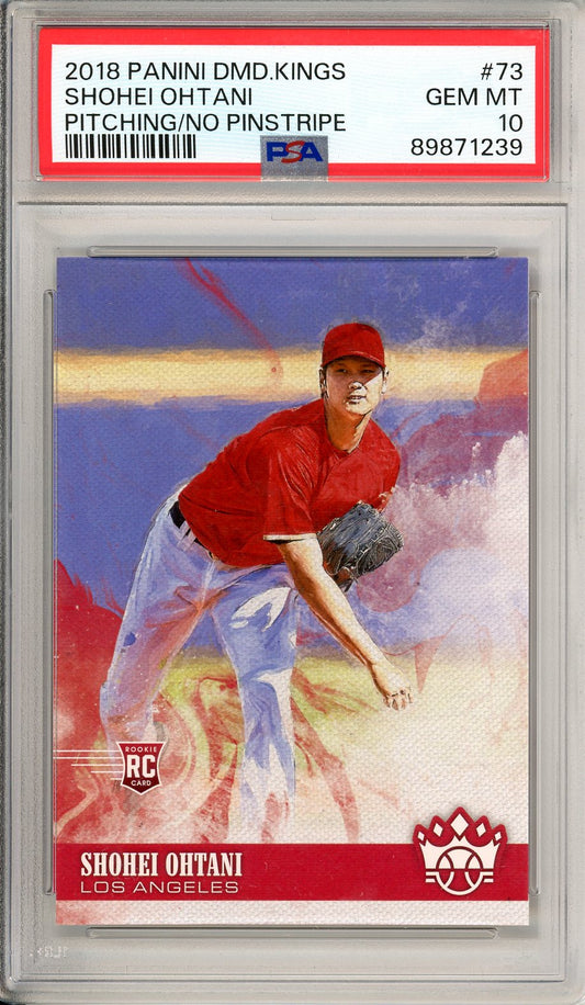 2018 Panini Diamond Kings Shohei Ohtani Graded Rookie Card #73 PSA 10