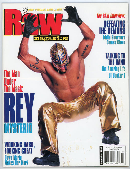 WWE Raw Vintage Wrestling Magazine (December 2002) Rey Mysterio Cover