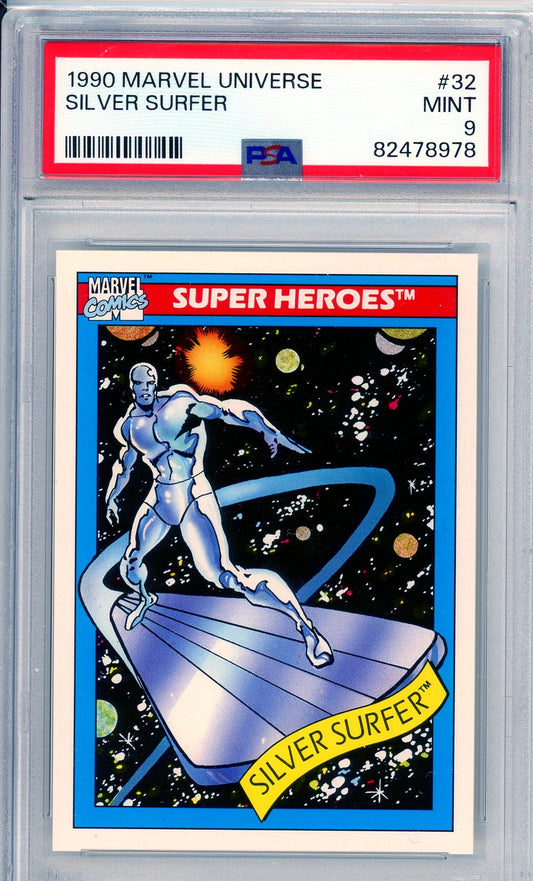 1990 Marvel Universe Silver Surfer #32 Graded Card PSA 9