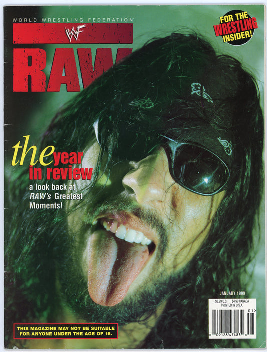 WWE Raw Vintage Wrestling Magazine (January 1999) X-Pac Cover