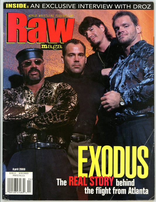 WWF WWE Raw Vintage Wrestling Magazine (April 2000) Droz Exclusive Interview