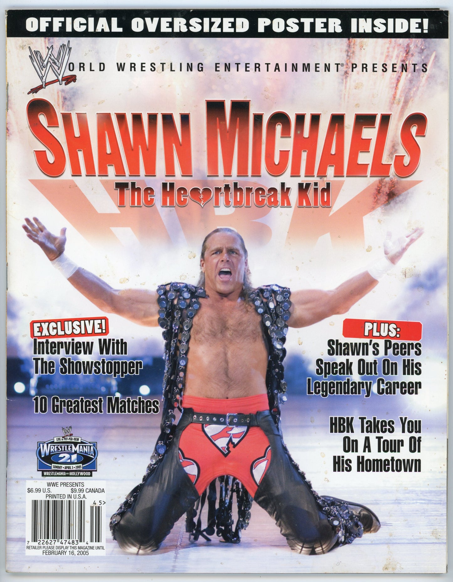 WWE Presents Shawn Michaels: The Heartbreak Kid Vintage Wrestling Magazine (2004) No Poster