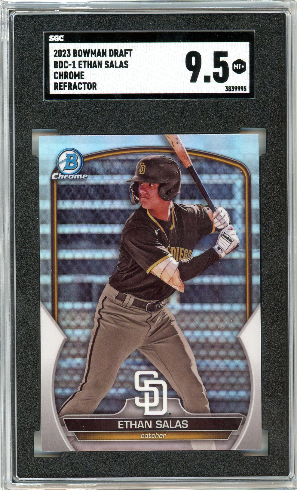 2023 Bowman Draft Ethan Salas Chrome Refractor Graded Card #BDC-1 SGC 9.5