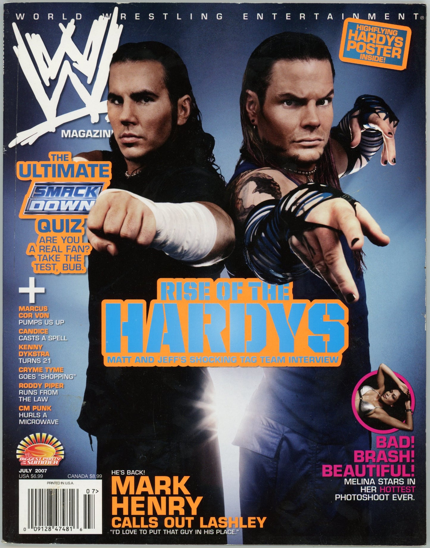 WWE Wrestling Magazine (July 2007) Matt & Jeff Hardy - No Poster