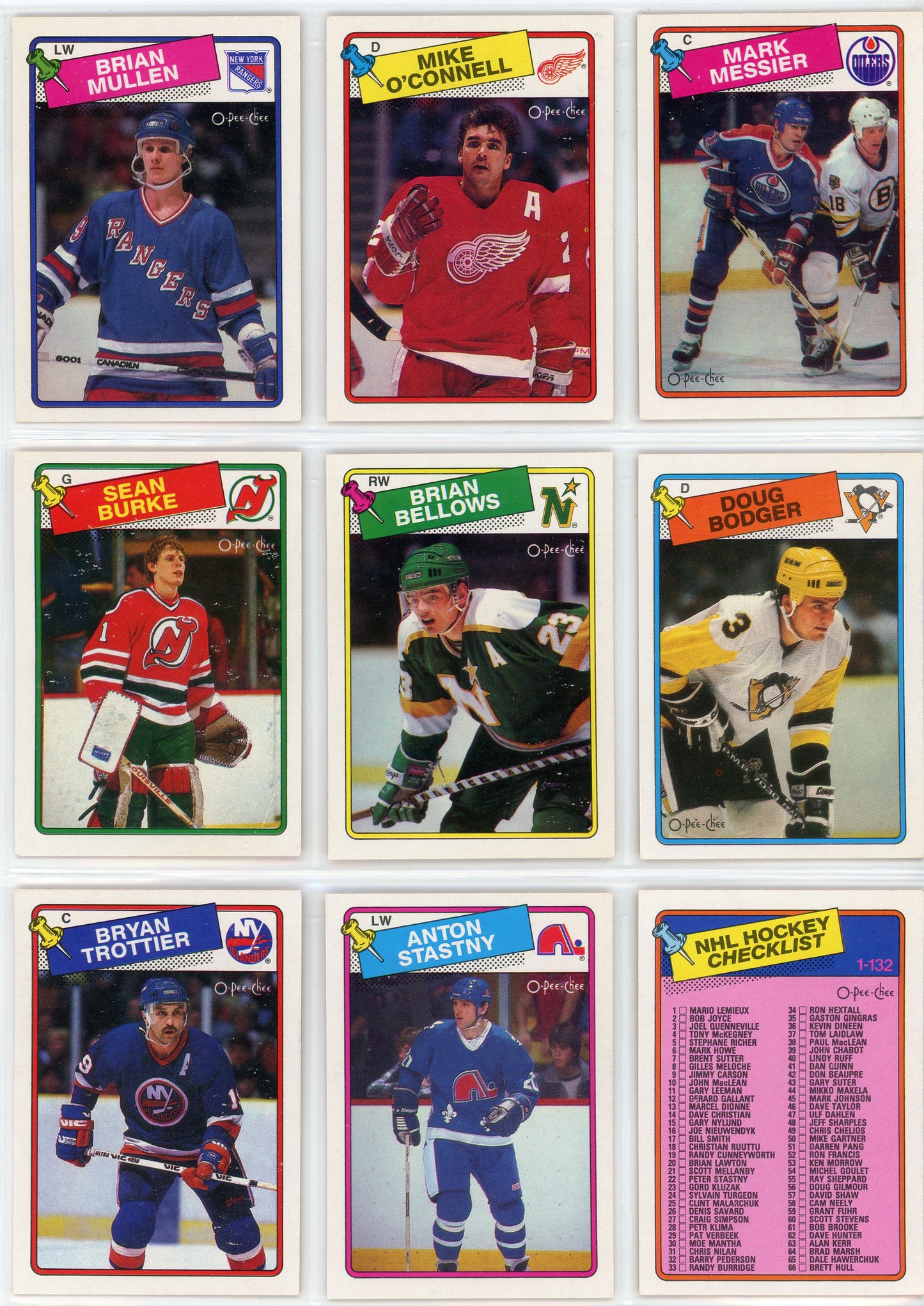 1988/89 OPC O-Pee-Chee Vintage Hockey Complete Set (264 Cards) Brett Hull Rookie