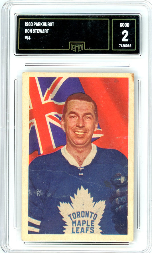 1963 Parkhurst Ron Stewart Graded Card #14 GMA 2