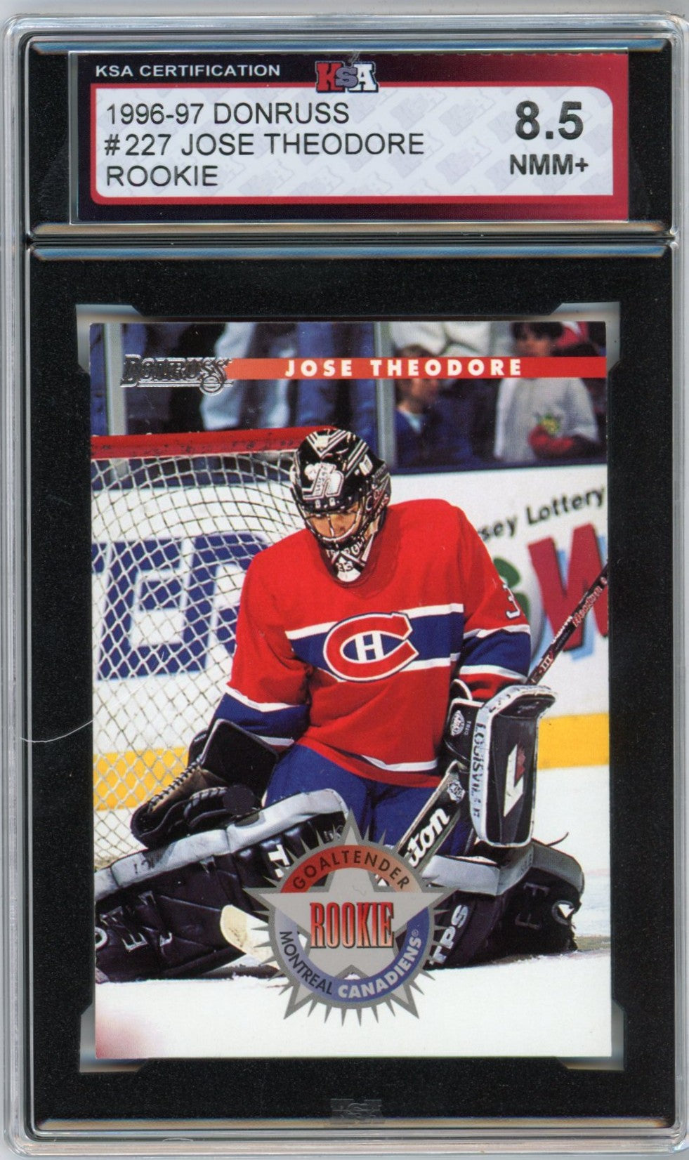1996/97 Donruss Jose Theodore Graded Rookie Card #227 KSA 8.5