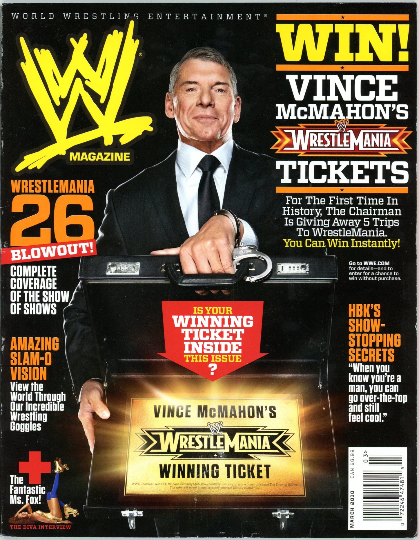 WWE Vintage Wrestling Magazine (March 2010) Vince McMahon Cover