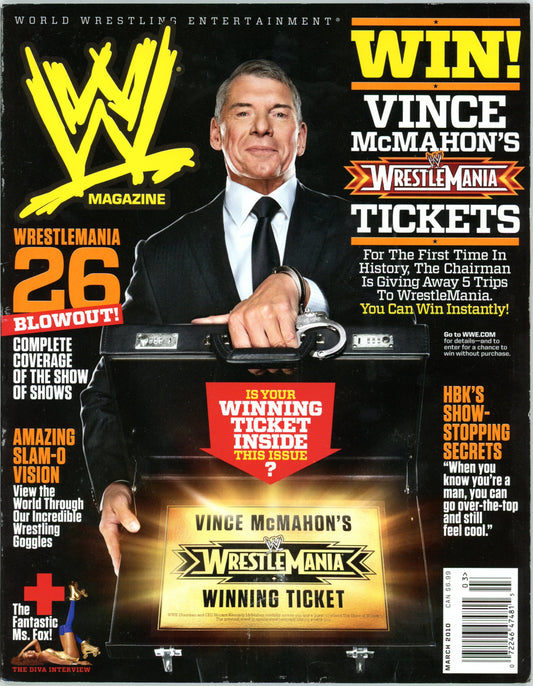 WWE Vintage Wrestling Magazine (March 2010) Vince McMahon Cover