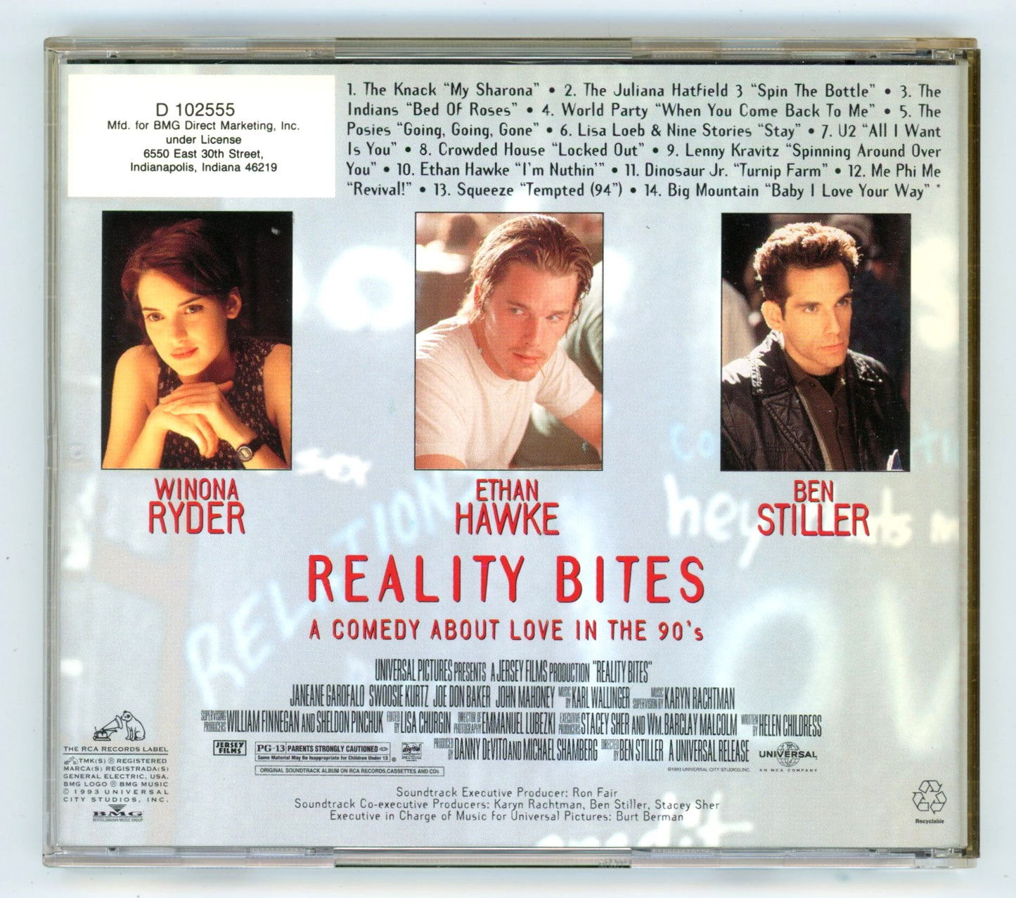 Reality Bites (1994) Motion Picture Soundtrack Vintage CD