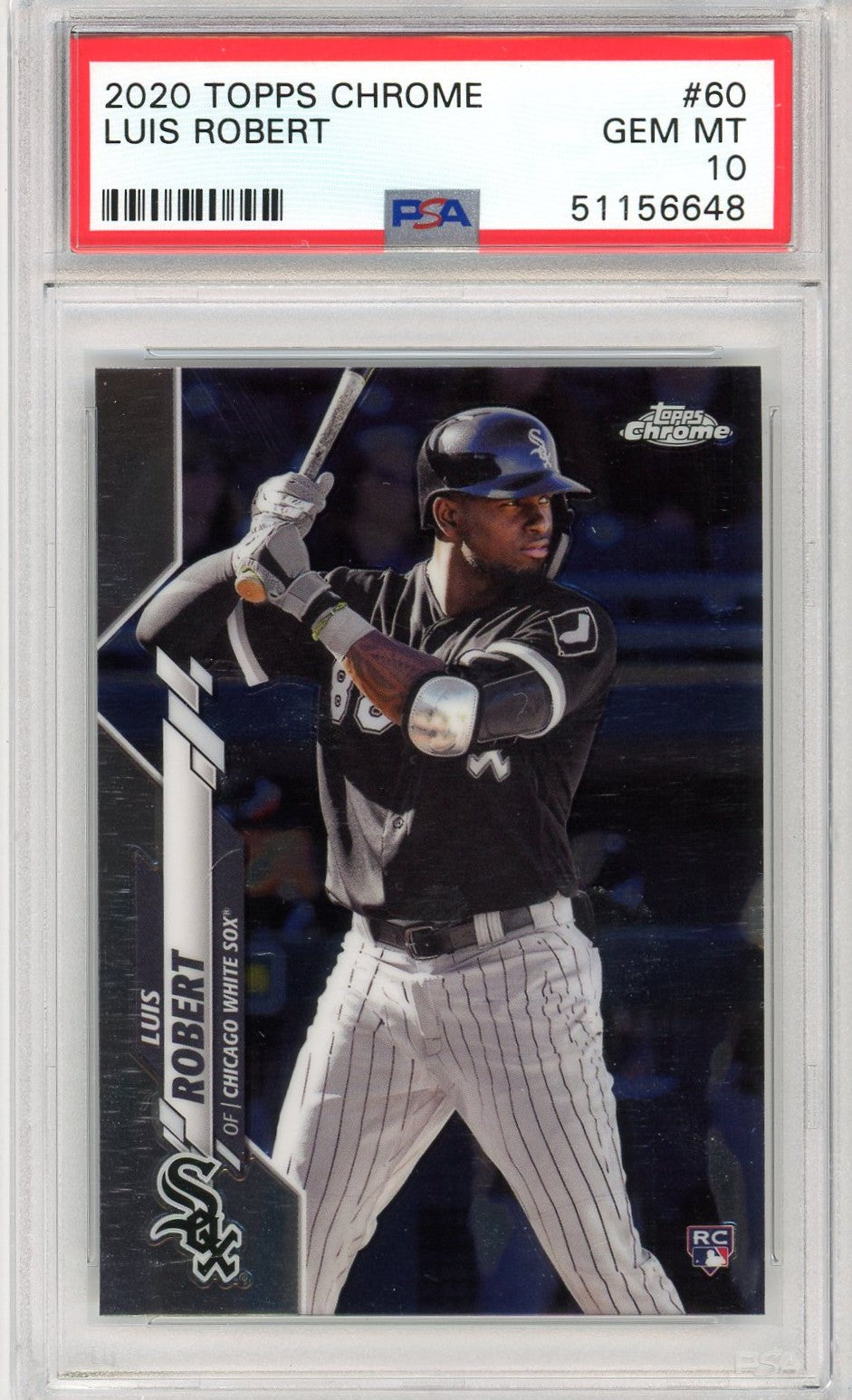 2020 Topps Chrome Luis Robert Rookie Graded Card PSA 10