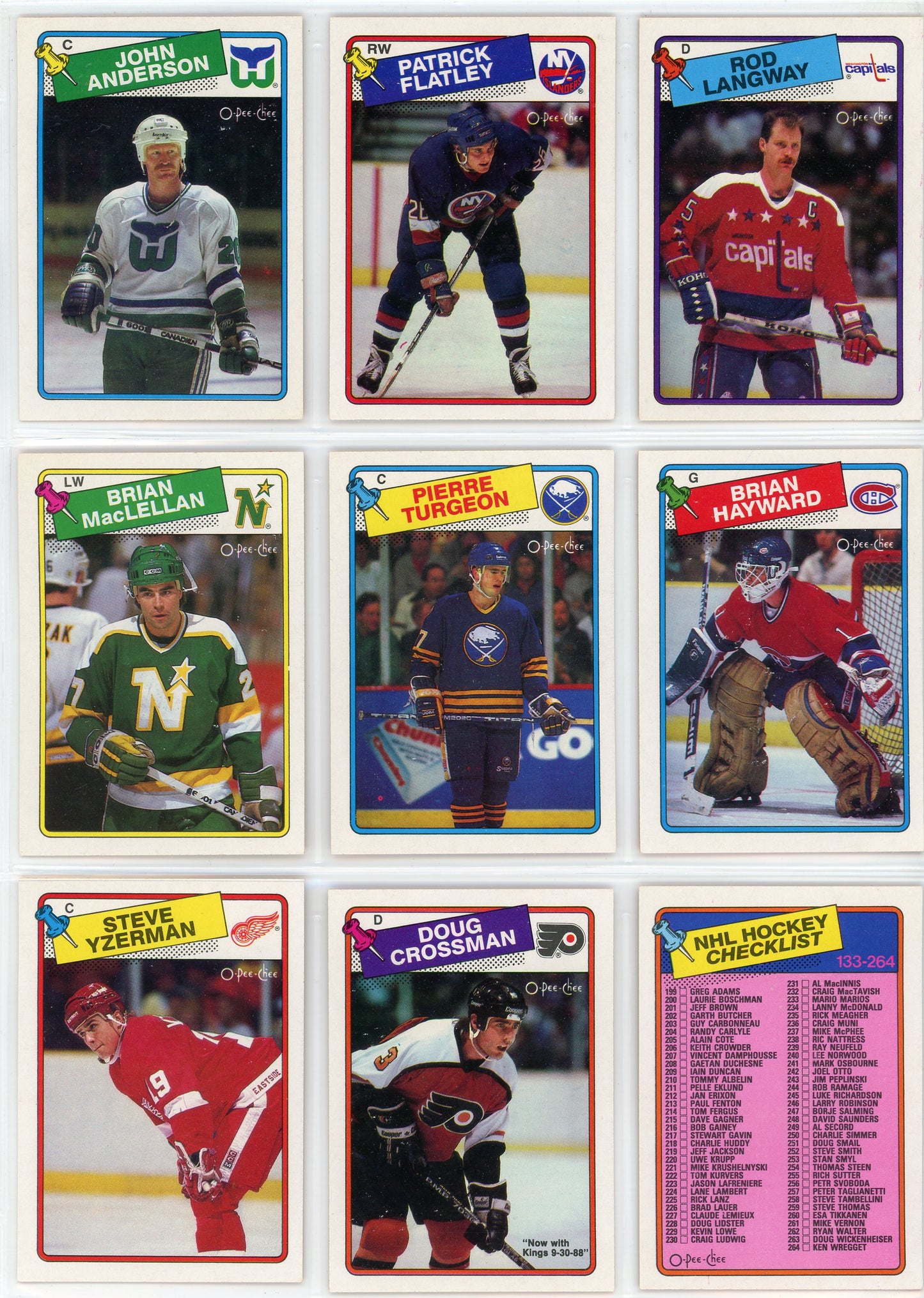 1988/89 OPC O-Pee-Chee Vintage Hockey Complete Set (264 Cards) Brett Hull Rookie