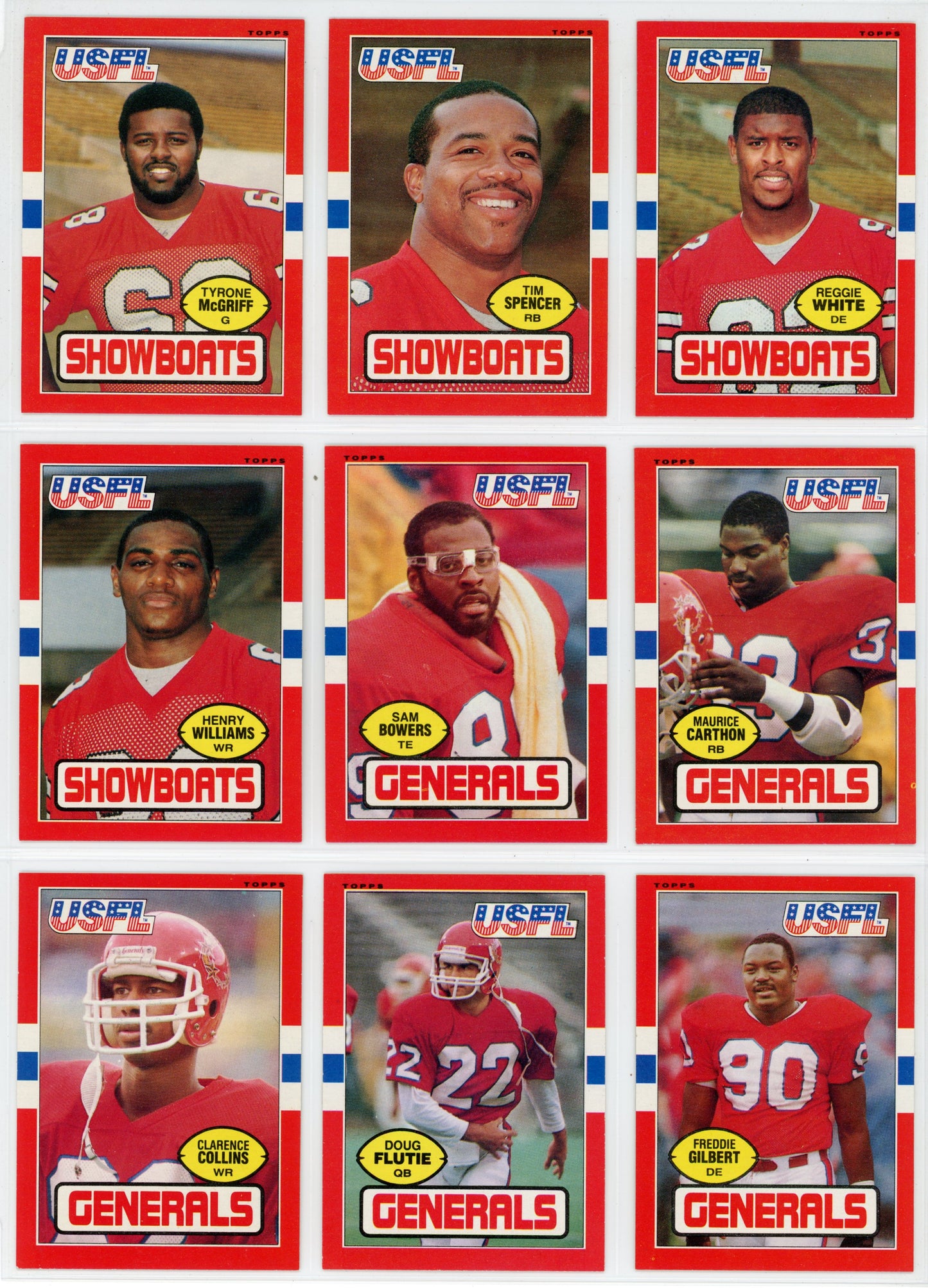 1985 Topps USFL Football Complete Set (132 Cards) Jim Kelly, Reggie White, Herschel Walker Rookie Near Mint