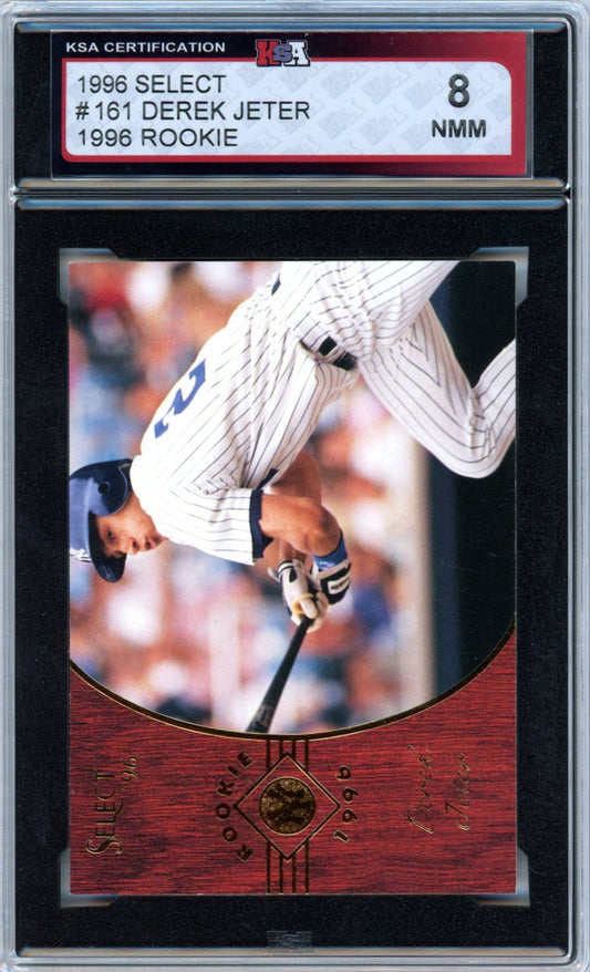 1996 Select Derek Jeter #161 Graded Rookie Card KSA 8