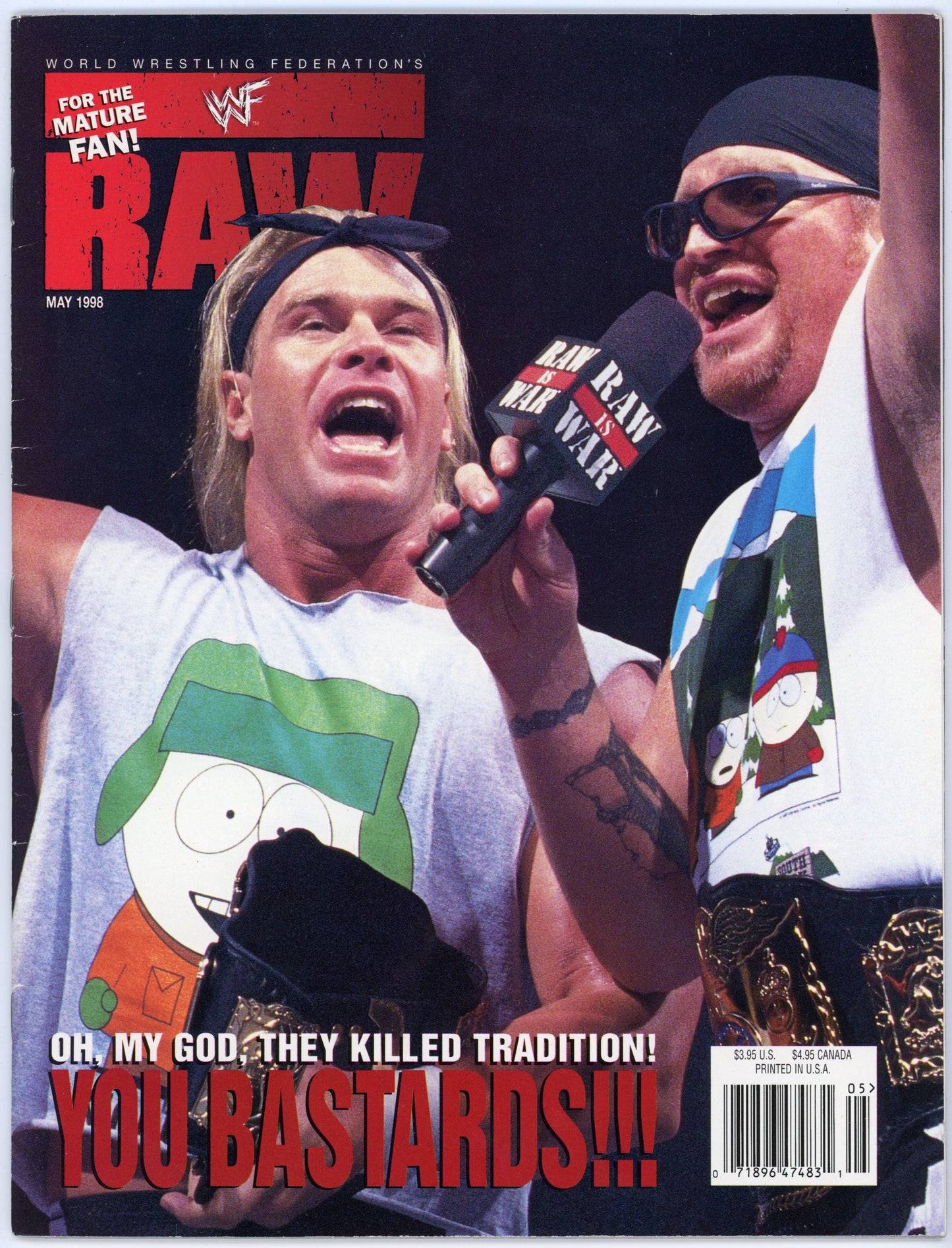 WWE Raw Vintage Wrestling Magazine (May 1998) New Age Outlaws Cover