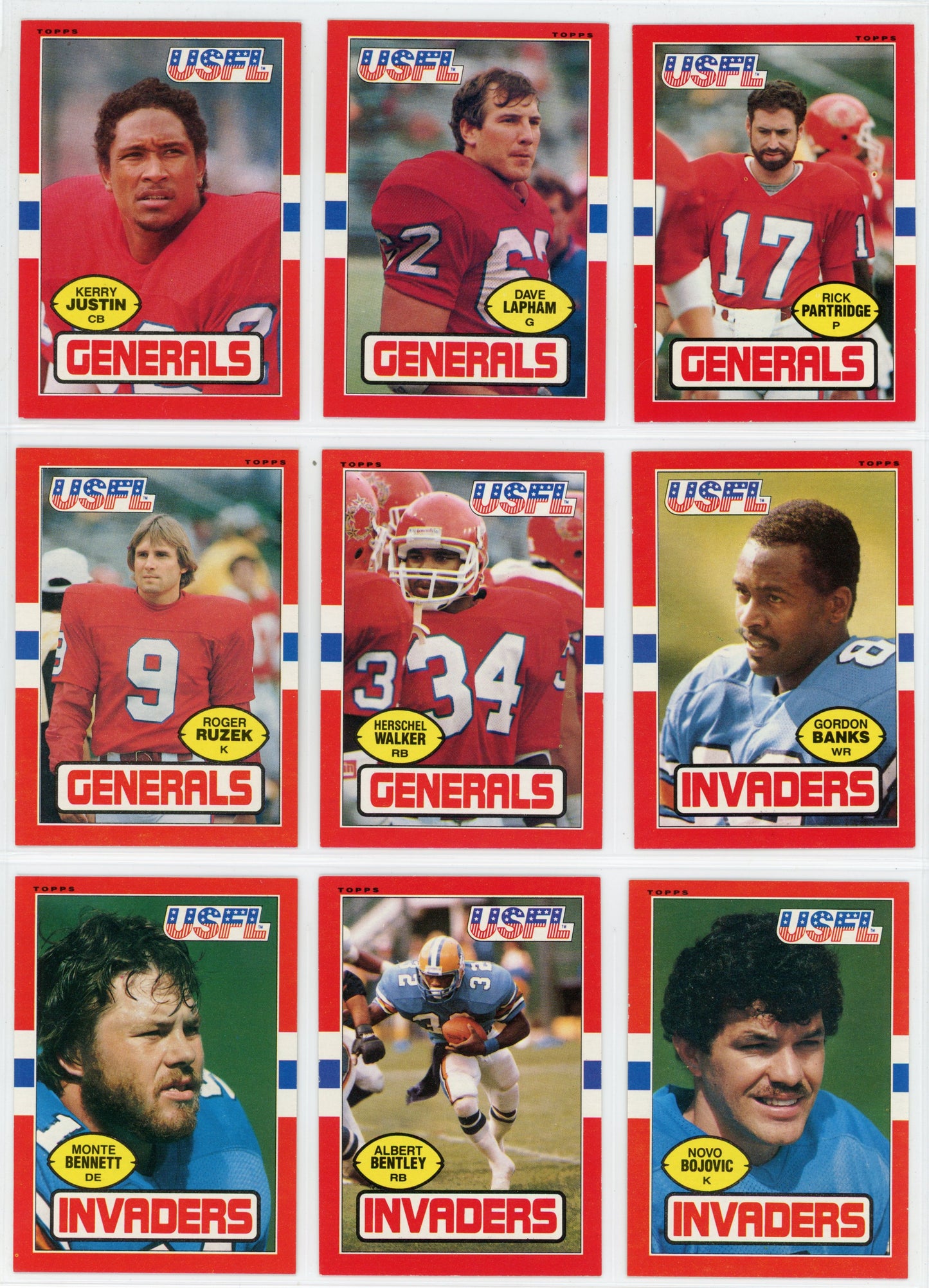 1985 Topps USFL Football Complete Set (132 Cards) Jim Kelly, Reggie White, Herschel Walker Rookie Near Mint